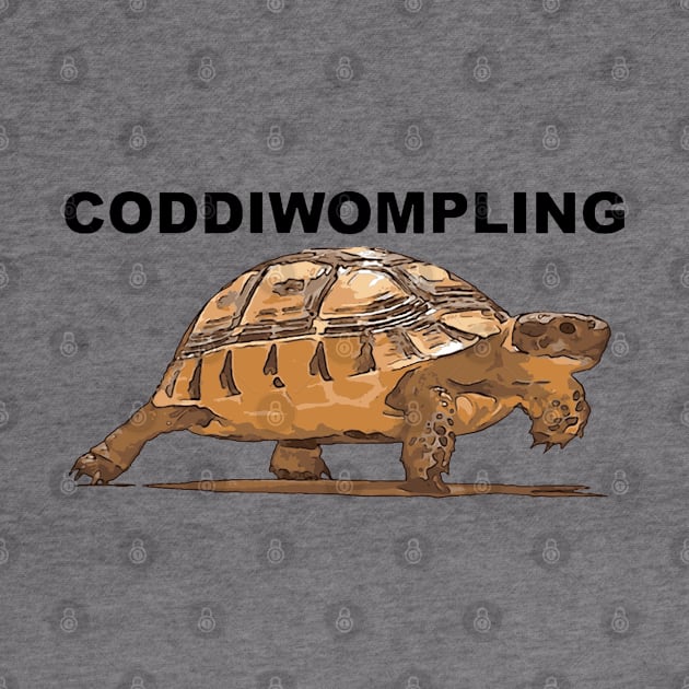 Coddiwompling Text Above Plodding Baby Tortoise by taiche